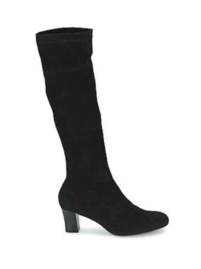 Robert Clergerie Black Suede Over-the-Knee Boots
